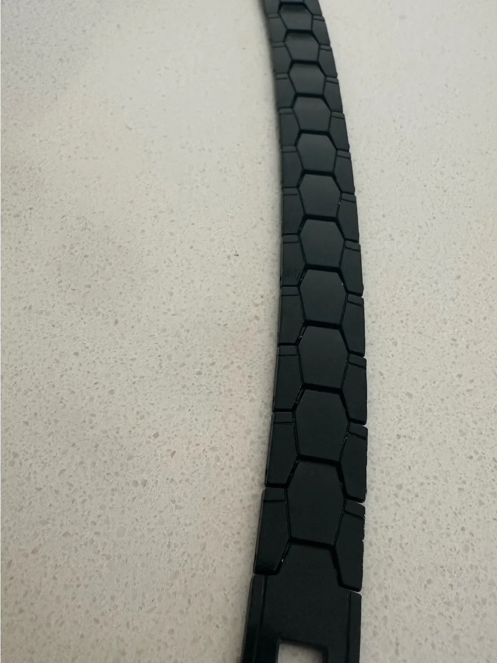 Magnetic Therapy Black Stainless Steel Bracelet with Red & White Magnets